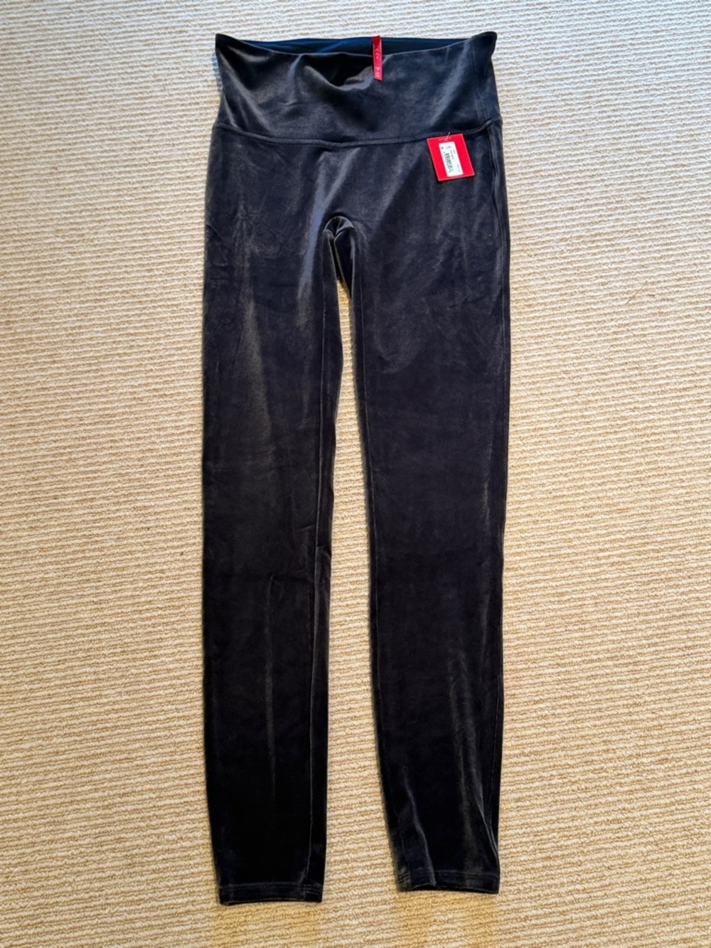 SPANX Navy Velvet High-Rise Leggings size Large NWT
